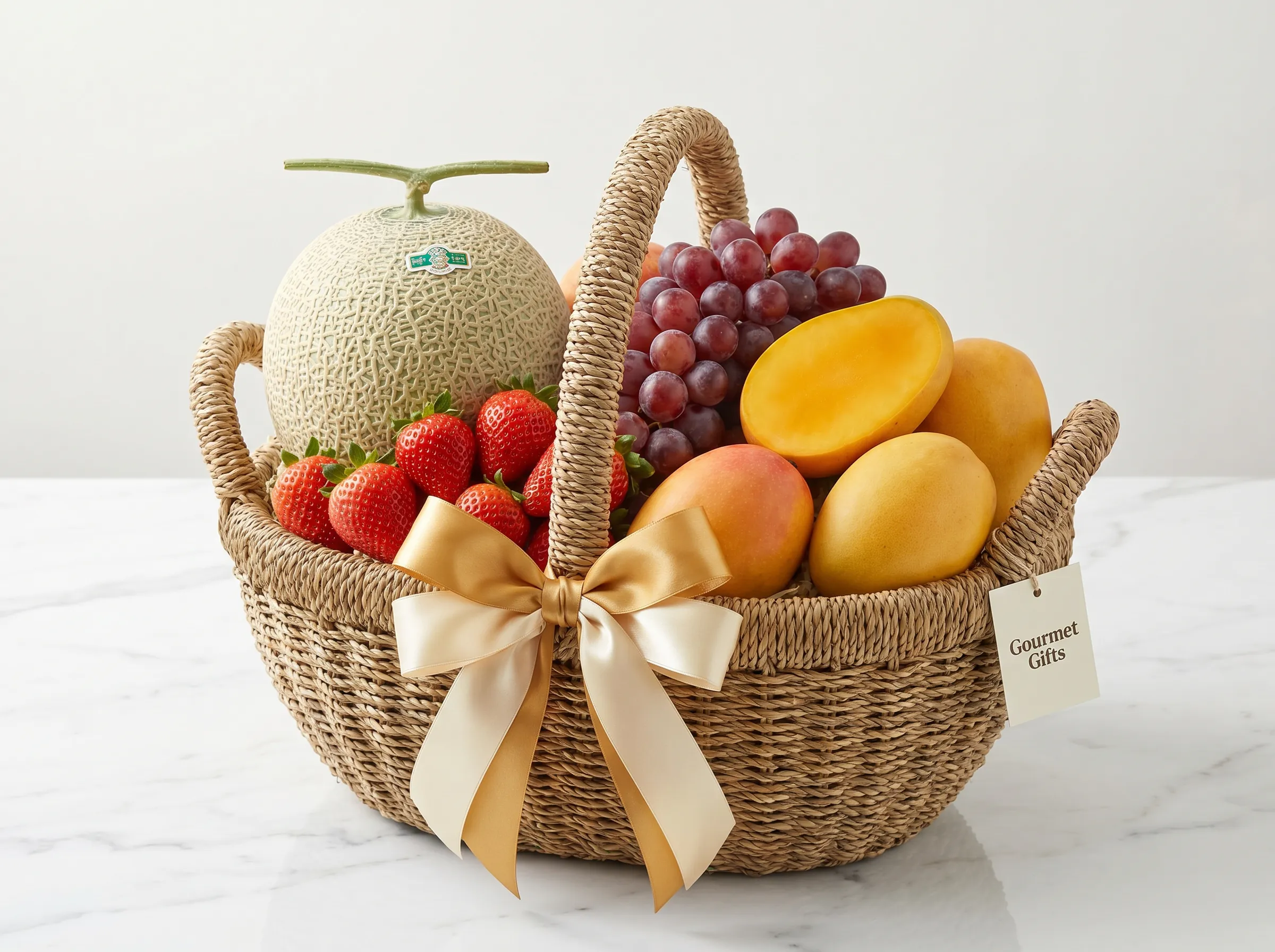 A vibrant get-well fruit basket with vitamin C rich fruits