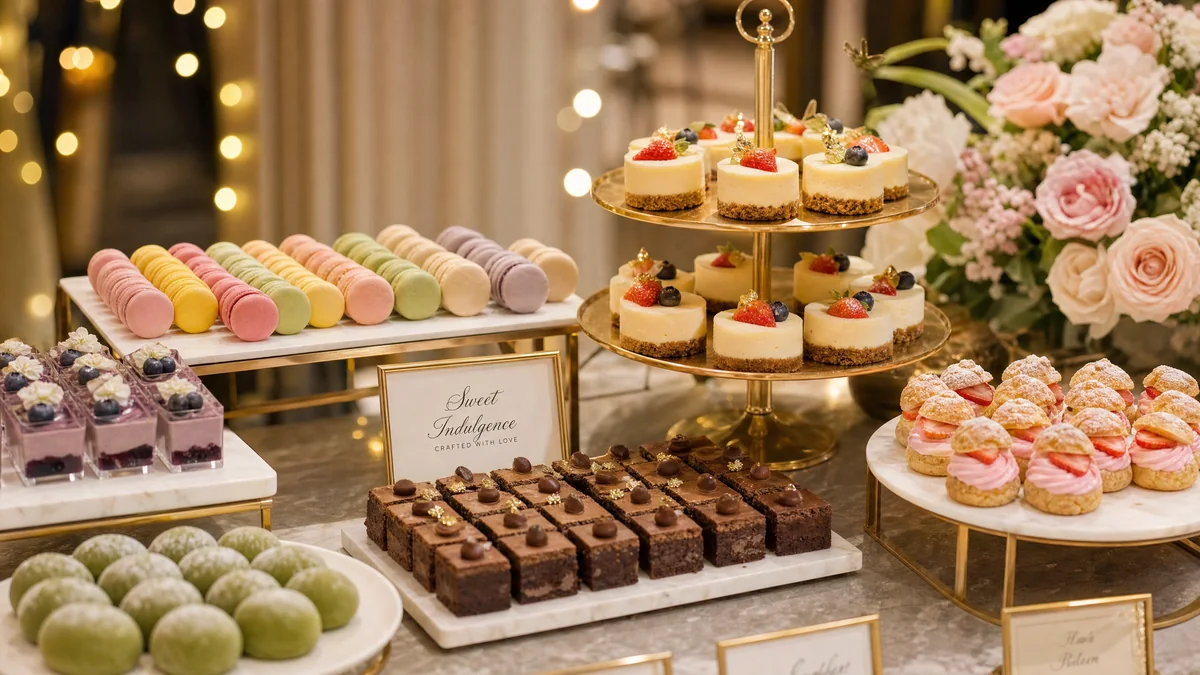 到會甜品台及甜品擺盤