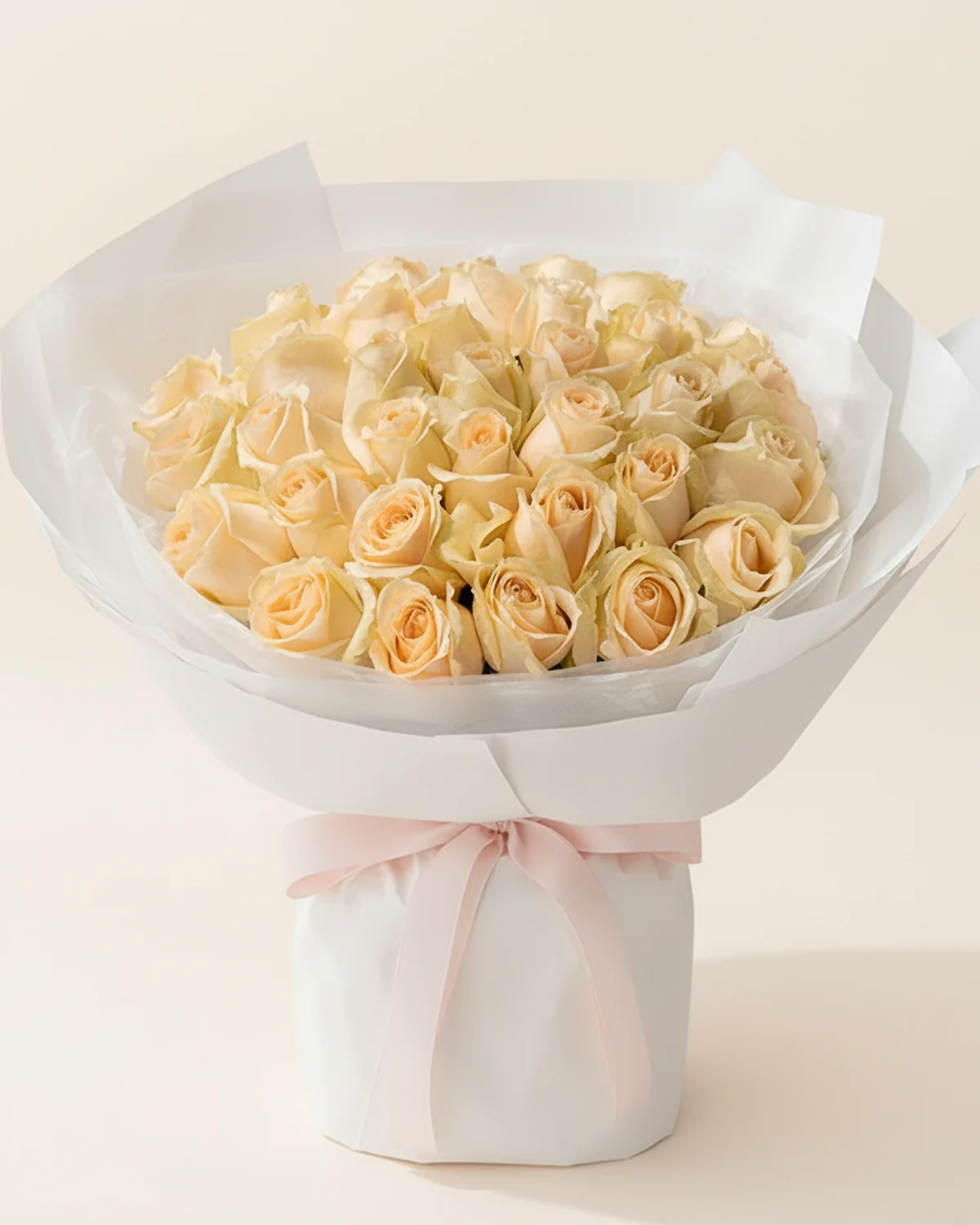 Champagne Gratitude — 33 Roses — 33 champagne roses