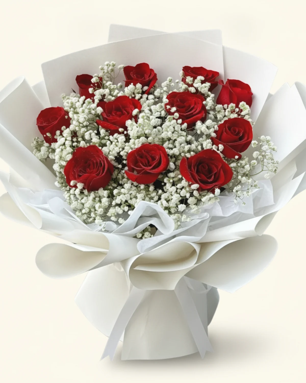 Scarlet Promise Bouquet — Red roses, 11 stems