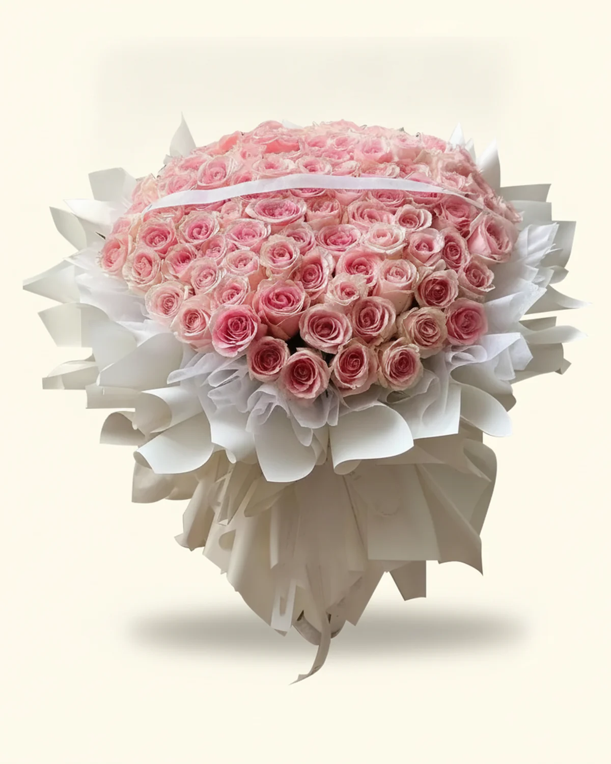 Blushing Bloom 99 — Pink roses, 99 stems